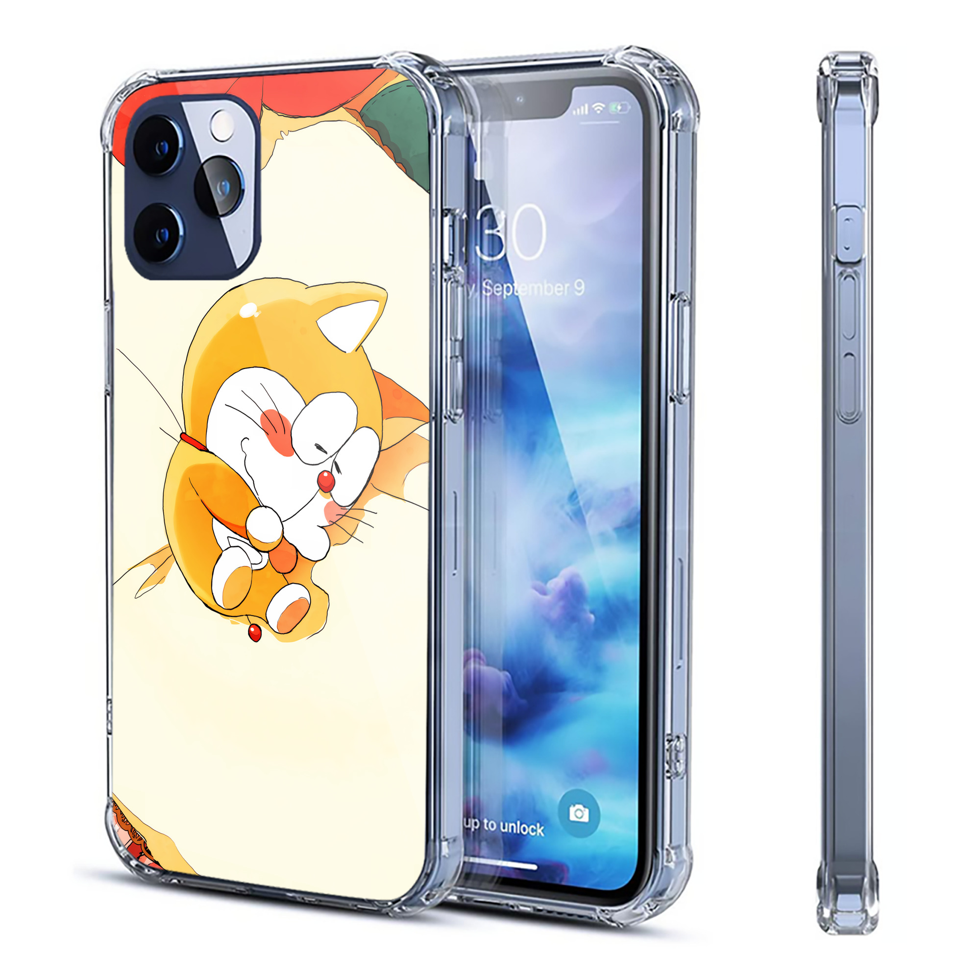 （画像用） ドラえもん Doraemon 【iPhone 12シリーズ対応】透明スマホケース（クリアソフトケース）